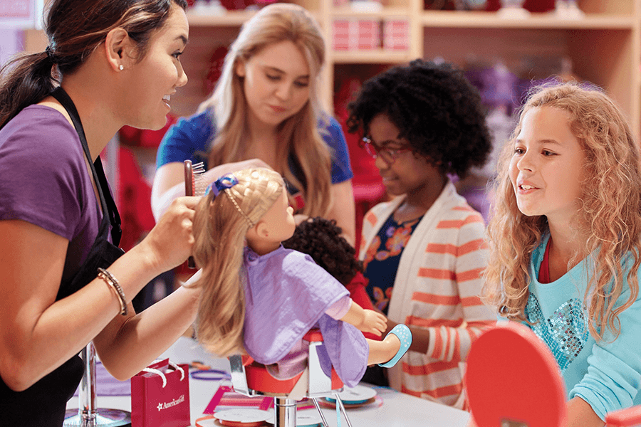 Google SERP Results "Doll Hair Salon Spectacular at American Girl Place"