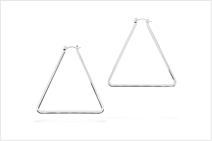 Triangle shaped earrings