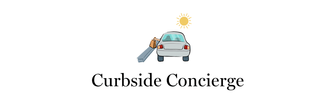 A car, curbside concierge