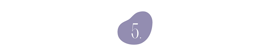 Number five in white and purple background