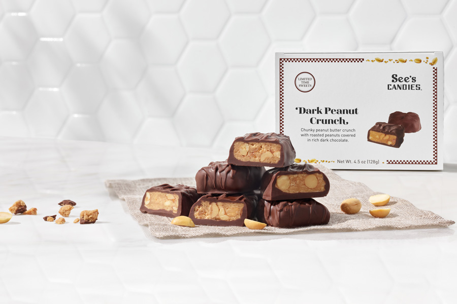 Dark Peanut Crunch at See’s Candies